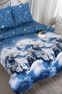 Постельное белье поплин "Созвездие леопарда"