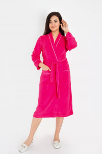 Халат женский М-111 махра (р-ры: 44-62) коралл