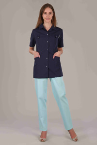 Рубашка медицинская женская М-230 тиси (р-ры: 38-60) черника