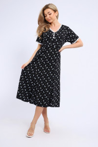 Платье женское №057 кулирка (р-ры: 48-62) черный