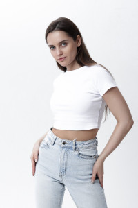 Топ женский №00002 рибана (последний размер) белый 50