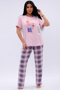 Пижама женская "Букет" кулирка (р-ры: 50-60)