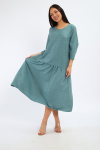 Платье женское П3187.1 искусственный лен (р-ры: 48-62)