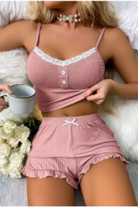 Пижама женская №83502 лапша (последний размер) розовый 42-44