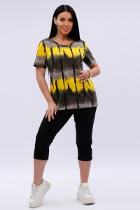 Костюм двойка женский "Азалия 3" кулирка (р-ры: 48-60) жёлтый