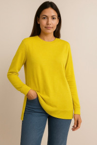 Худи женское №007 вискоза (последний размер) желтый 50