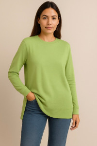 Худи женское №007 вискоза (последний размер) салатовый 52