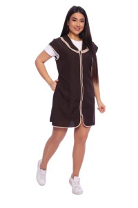 Сарафан для продавцов УН-38-08-ГАБ габардин (р-ры: 42-70) коричневый