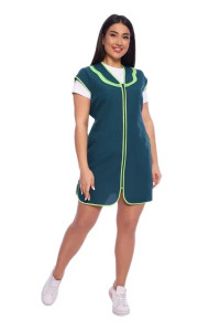 Сарафан для продавцов УН-38-08-ГАБ габардин (р-ры: 42-70) зеленый