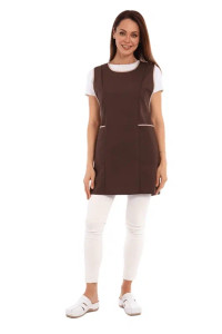 Фартук для продавцов УН-04-170-ТС смесовая ткань (р-ры: 44-54) коричневый