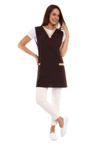 Фартук для продавцов УН-04-169-ТС смесовая ткань (р-ры: 46-56) коричневый