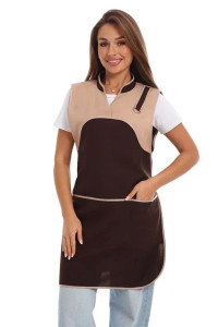 Фартук для продавцов УН-04-314-ГАБ габардин (р-ры: 46-56) коричневый