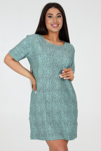 Туника женская №52331 футер с лайкрой 2-х нитка (последний размер) бирюзовый 46-48