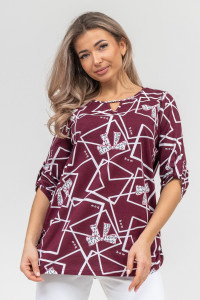 Туника женская №36888 кулирка (последний размер) бордо 50