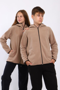 Толстовка детская "Респект" флис (последний размер) кофе 152