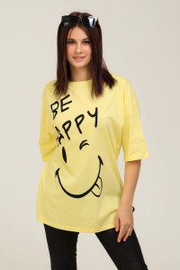 Футболка женская №50545 кулирка (последний размер) желтый 50