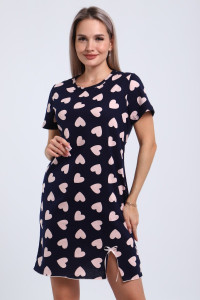 Сорочка женская №5726 кулирка (последний размер) темно-синий 56