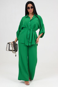 Костюм двойка женский №31826 сингапур (последний размер) зеленый 52,56,58,60