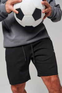 Шорты мужские №63109 футер с лайкрой 2-х нитка (последний размер) черный 50