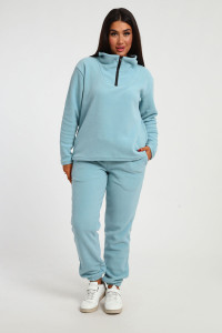Костюм двойка женский №24297 флис (последний размер) голубой 46,48