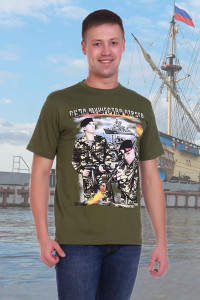 Футболка мужская "Алестер" кулирка (последний размер) хаки 54