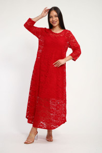 Платье женское П1370.8 вискоза с гипюром (р-ры: 48-62)