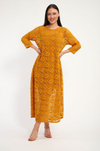 Платье женское П1370.4 вискоза с гипюром (р-ры: 48-62)