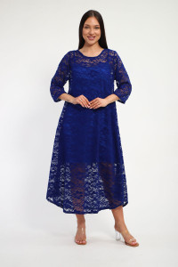 Платье женское П1370.5 вискоза с гипюром (р-ры: 48-62)