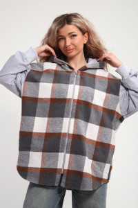 Рубашка-толстовка женская РТЖКК-01 смесовая ткань (р-ры: 48-58) хаки