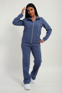 Костюм двойка женский М-20 дабл фейс (р-ры: 46-60) голубой