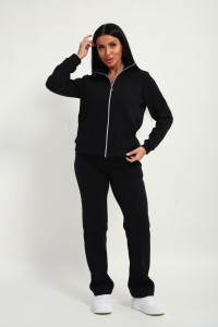 Костюм двойка женский М-20 дабл фейс (р-ры: 46-60) черный