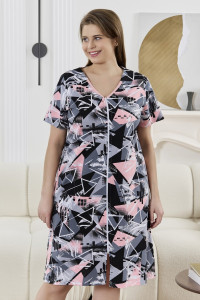 Халат женский "Нора" кулирка (р-ры: 48-62) серый