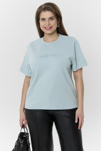 Футболка женская "Дельта" кулирка с лайкрой (р-ры: 46-60) ментоловый