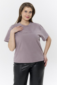 Футболка женская "Дельта" кулирка с лайкрой (р-ры: 46-60) какао