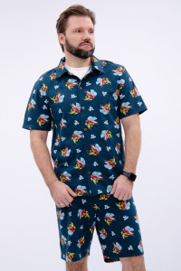 Костюм двойка мужской "Бриони 2" кулирка (р-ры: 48-58) банан на синем