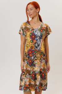 Туника женская №2166/2 кулирка (р-ры: 48-58) желтый