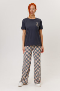 Костюм двойка женский №2260/1 кулирка (р-ры: 46-56) серый