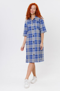 Туника женская №2261/1 кулирка (р-ры: 48-58) синий