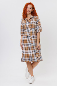 Туника женская №2261 кулирка (р-ры: 48-58) коричневый