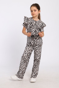 Костюм двойка детский МЛШ "Сабина" лапша (р-ры: 104-128) белый