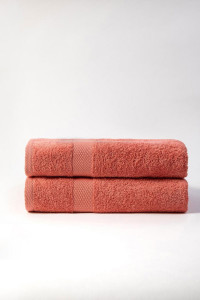 Набор махровых полотенец "Sevil" терракотовый 2 шт.