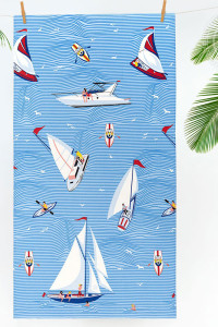 Полотенце банно-пляжное вафельное полотно "Круиз"