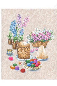 Набор кухонный из 2-х полотенец рогожка "Пасхальные традиции"