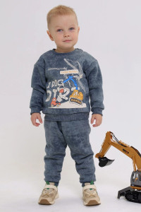 Свитшот детский 2398-Фут "Футер" футер 3-х нитка с начёсом (р-ры: 80-110) землекоп
