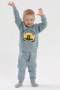 Свитшот детский 2398-Фут "Футер" футер 3-х нитка с начёсом (р-ры: 80-110) мустанг зеленый