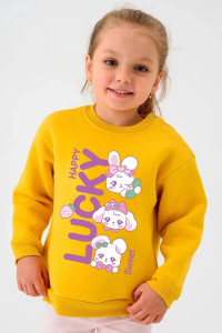 Свитшот детский 2392-Фут "Футер" футер 3-х нитка с начёсом (р-ры: 80-110) зайчик желтый