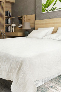 Покрывало Lumatex Португалия жаккард премиум "Rug 20" экрю (последний размер) 220х260