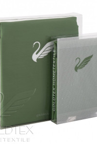 Пододеяльник на молнии сатин "Colors of life" олива (последний размер) 175х210