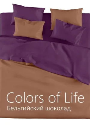 Постельное белье Сатин "Бельгийский шоколад" (последний размер) Евро