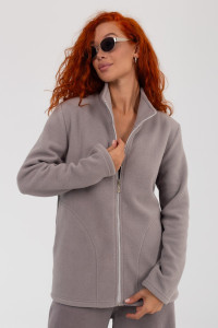 Толстовка женская "Элли" ФТ-27 флис (последний размер) светло-серый 48,54,58